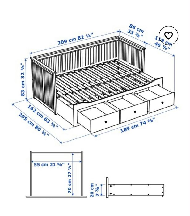 Диван за спане с два матрака