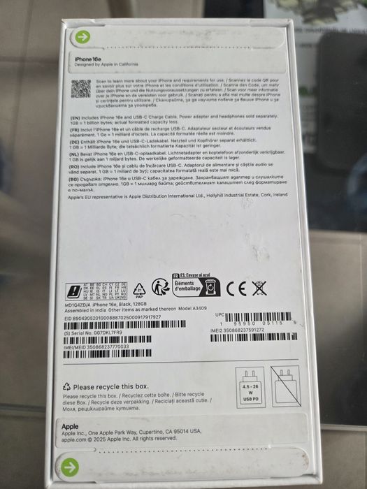 Iphone 16 e 128GB
