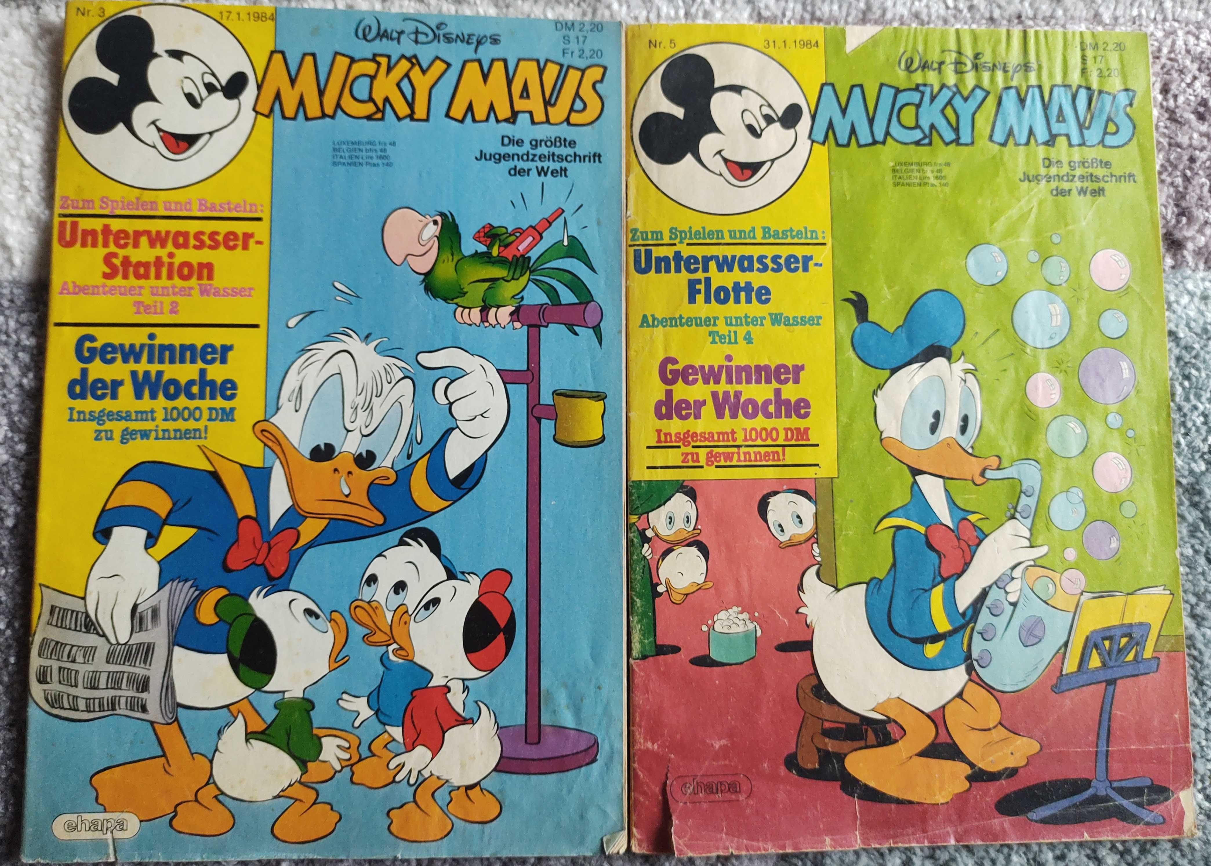 Комикси на немски език на Micky Maus и Donald Duck