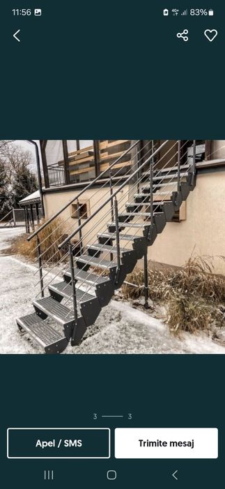 Scări zincate galvanizate pentru exterior