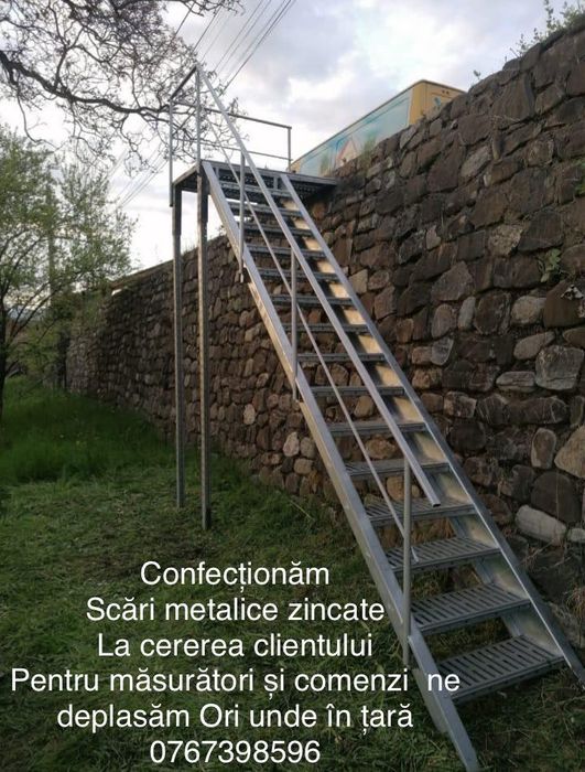 Scara metalica zincata  exterioara pentru ,case, beciuri și incendii