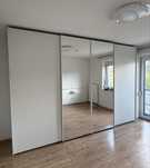 Dressing/Dulap 350/236/65 cm 4 usi culisante alb oglinda