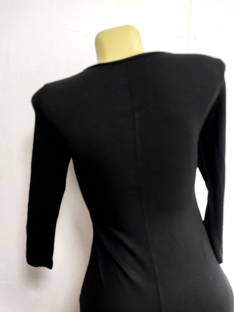 Rochie Minnie Nope viscosa elastica neagra scurta asimetrica S M L