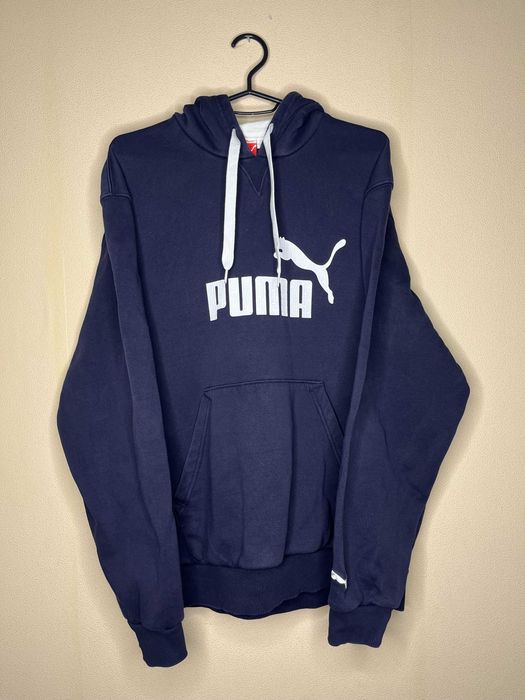 Puma Big Logo Blue Hoodie Мъжко Горнище