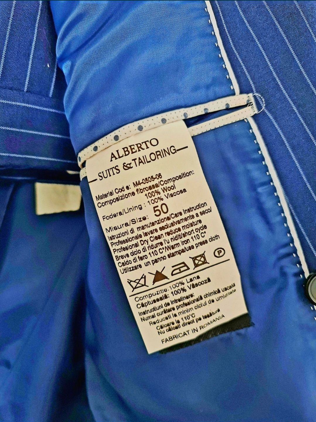 Costum Alberto Dobre Business marime 50/52 Impecabil,lana 100%,Double