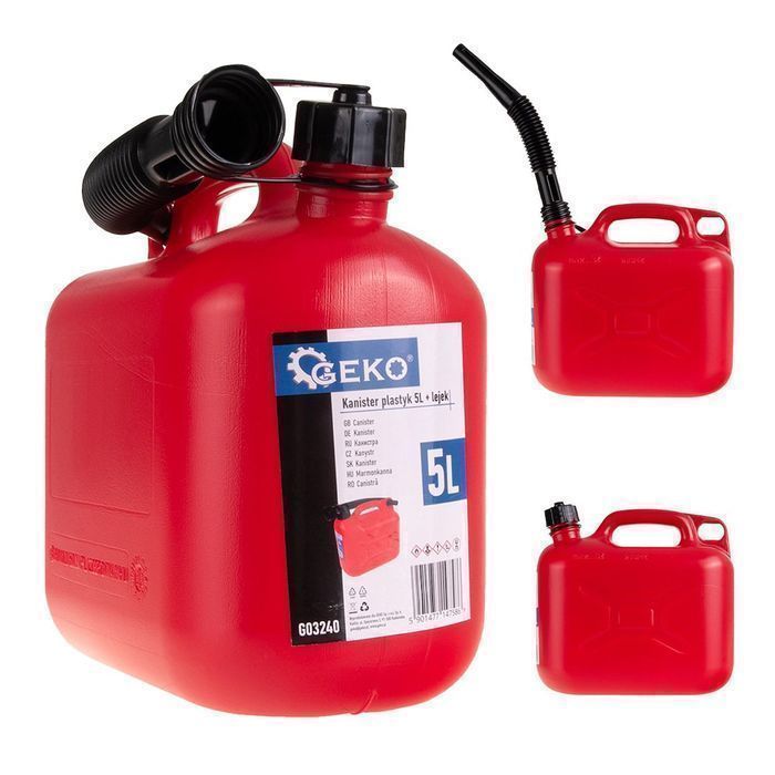 Canistra din plastic cu palnie 5l geko