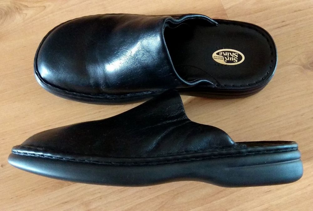 Чисто нови италиански чехли от естествена кожа SunShine (ръчна изработ