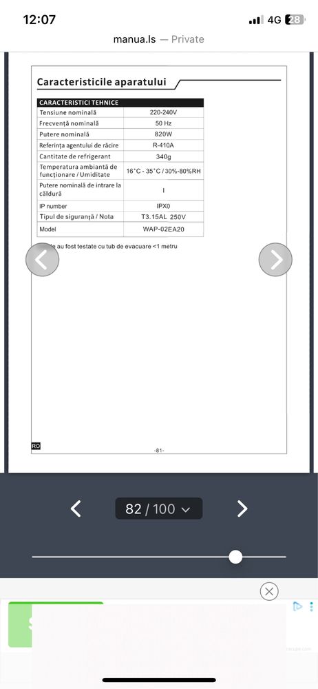 2 aparate de aer condiționat portabil Equation WAP‑02EA20 – 7.000 BTU
