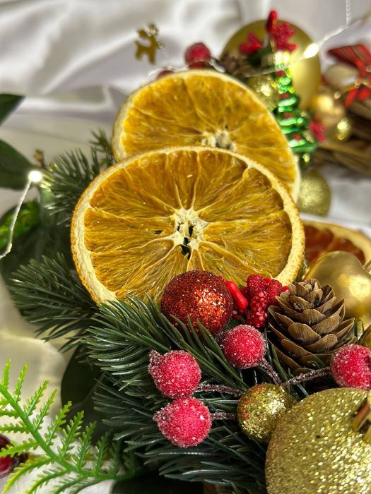 Новогодний декор, венок ручной работы