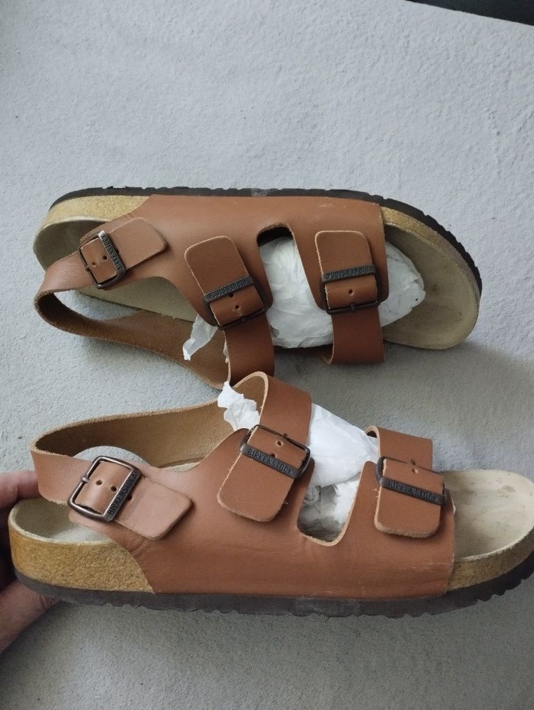 Sandale Birkenstock Milano piele naturala măr 46