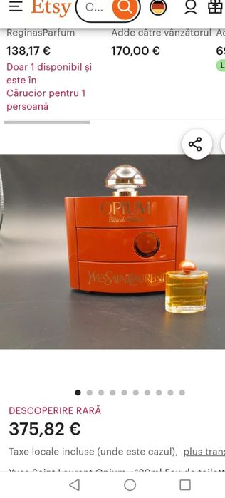 Parfum foarte rar Opium Yves Saint Laurent