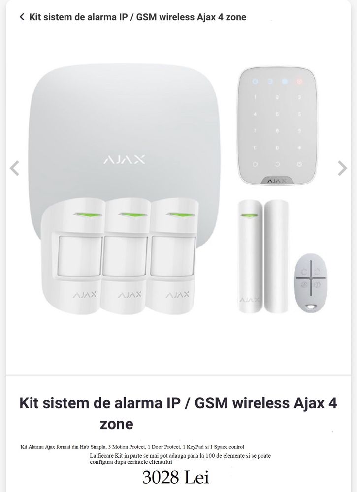 Ajax sistem de alarma