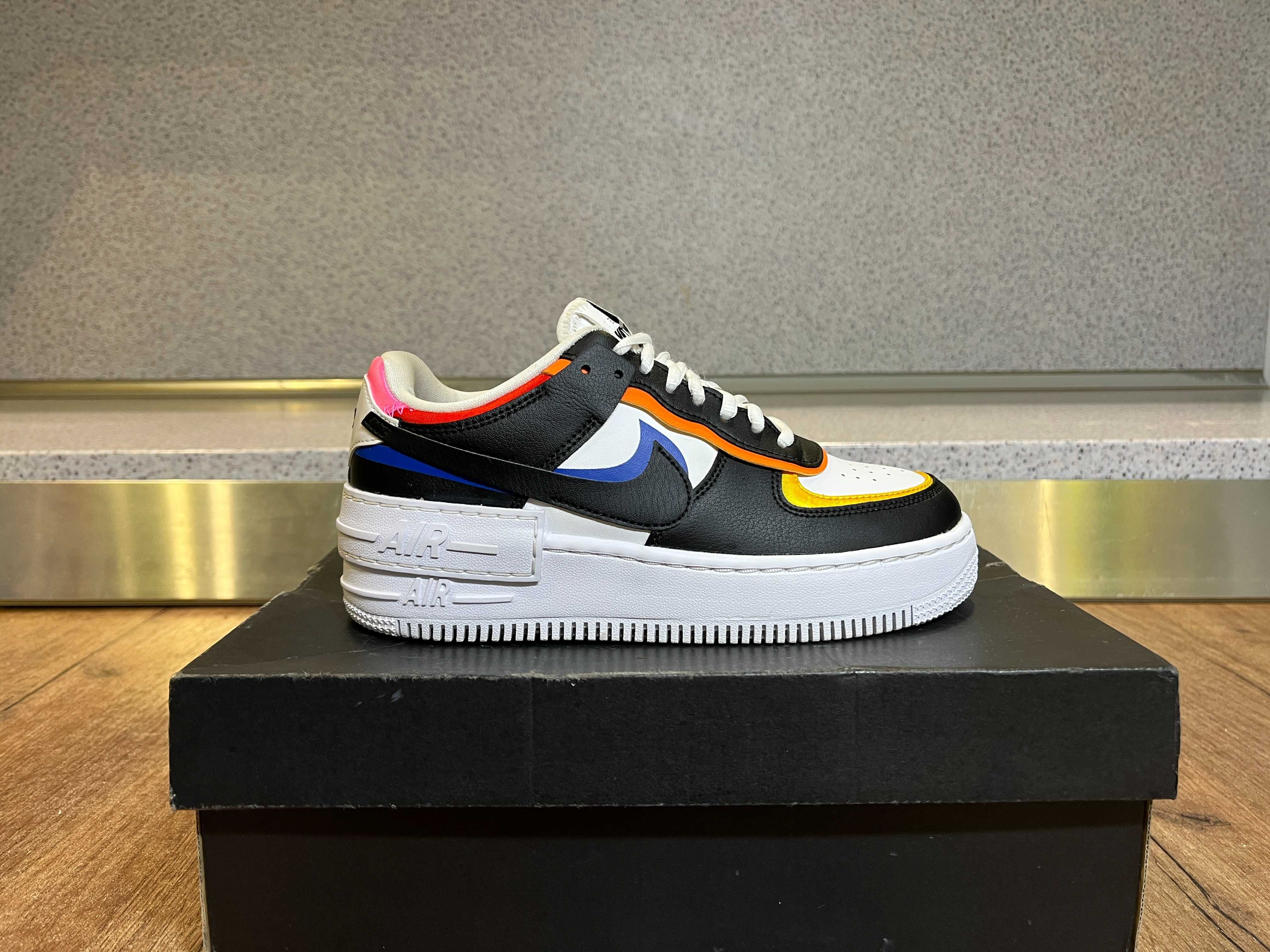 ОРИГИНАЛНИ *** Nike Air Force 1 Shadow White Black Multi 2