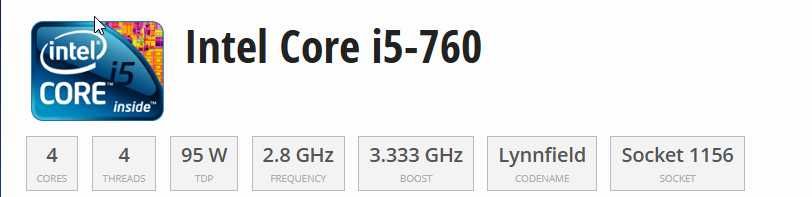 Процесор Intel® Core™ i5-760 Processor Socket 1156