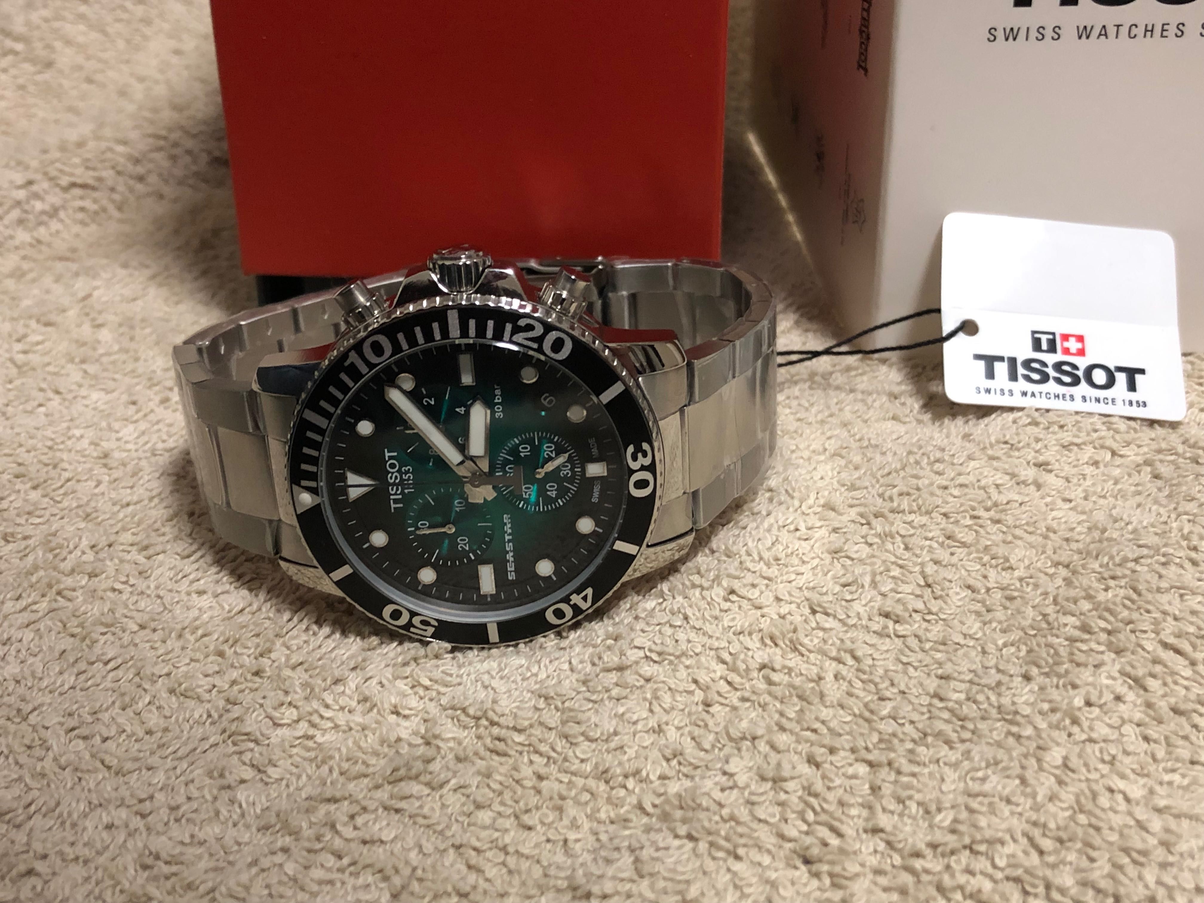 Ceas Tissot Seastar 1000 Chronograph Quartz Green Black