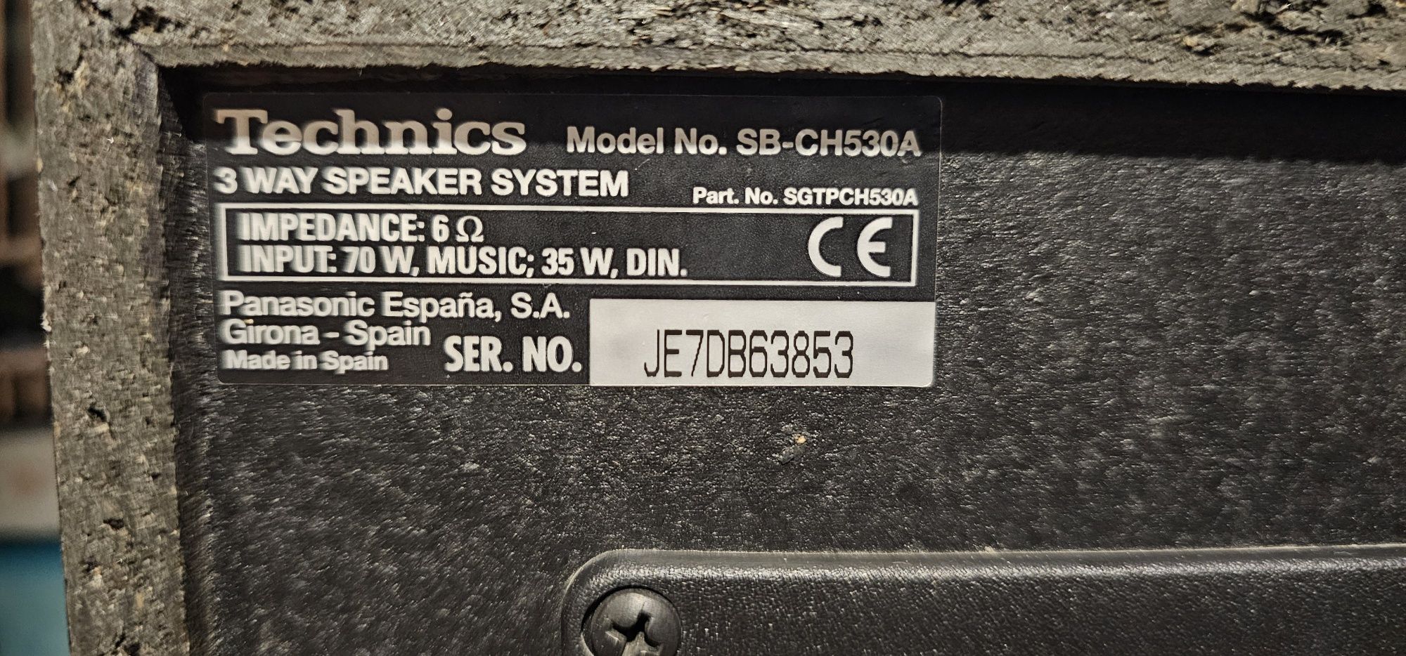 Boxe audio Technics SB CH 530 A