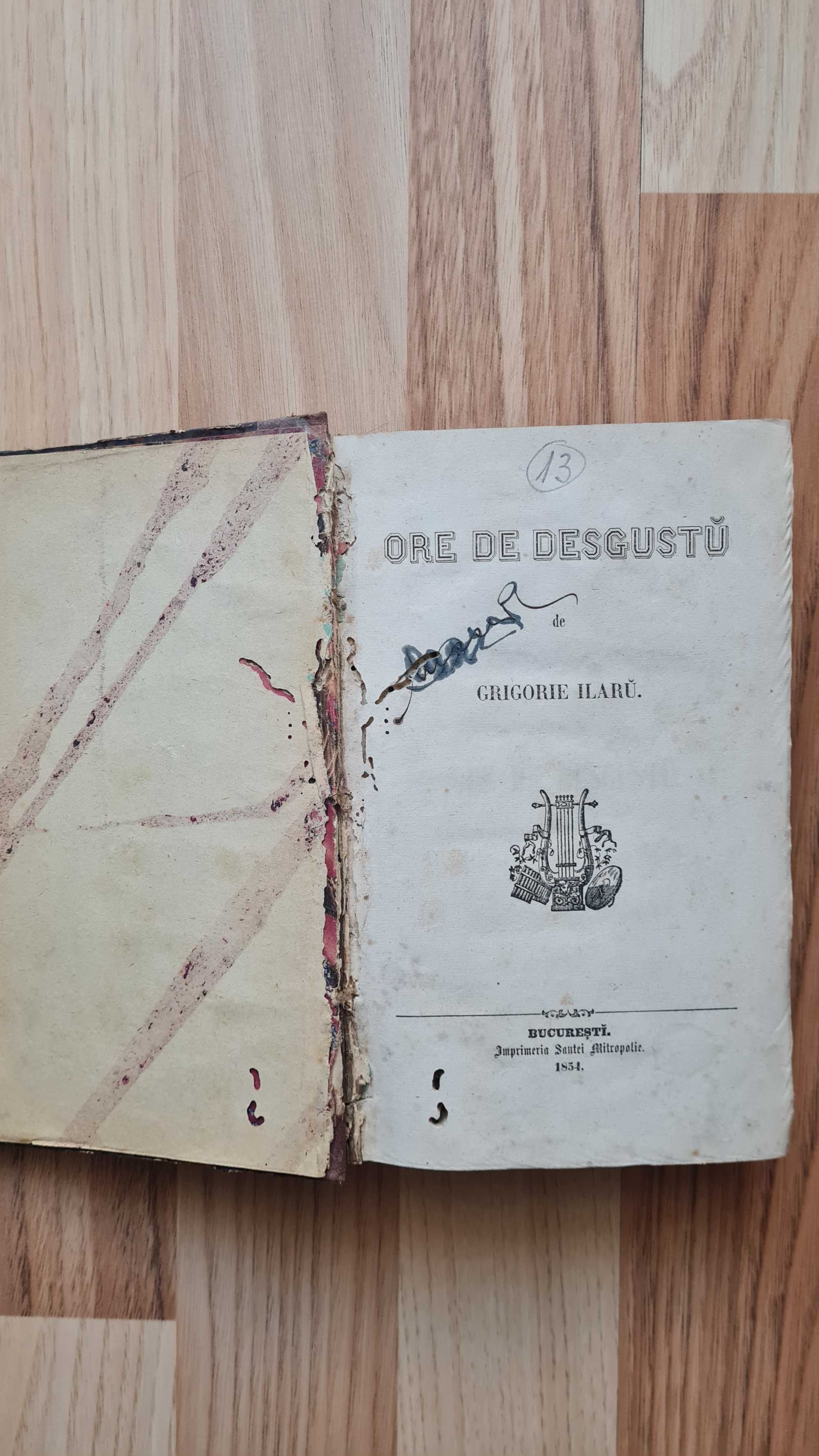 Ore de dezgustu - Culegere de poezii si proza sec XIX 1882