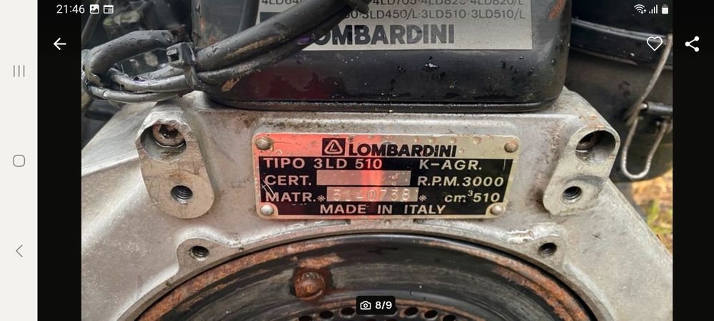 Motocultor lombardini motorină diesel