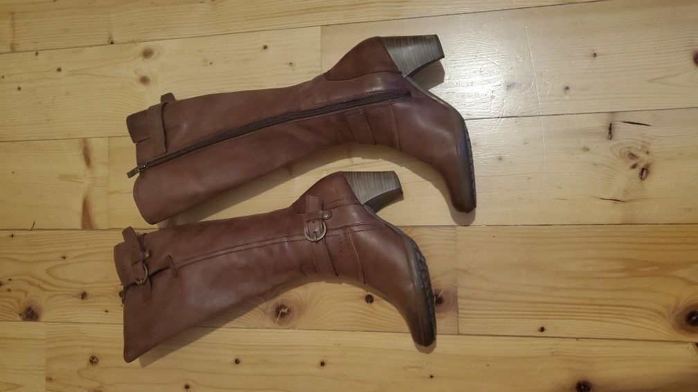 Cizme piele imblanite usor Caprice masura 36