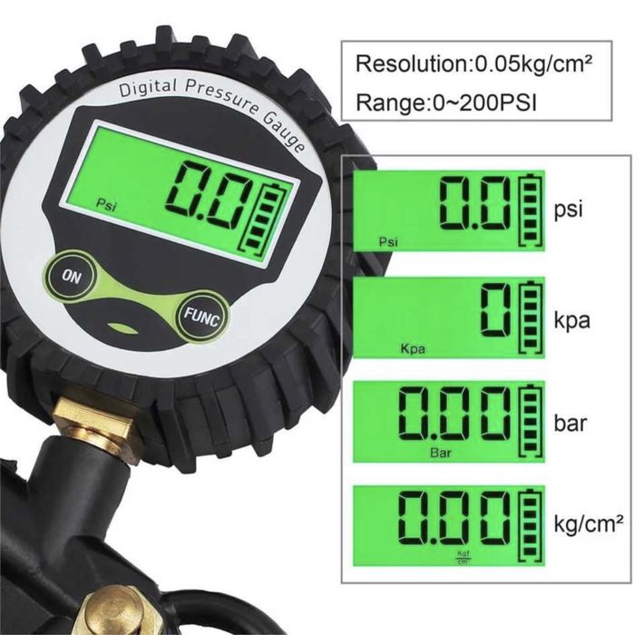 Дигитален манометър за гуми Манометър за помпане на гуми