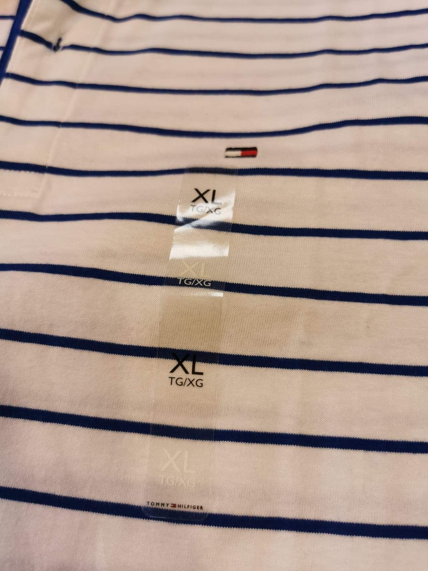 TOMMY HILFIGER - Tricou cu dungi, guler polo