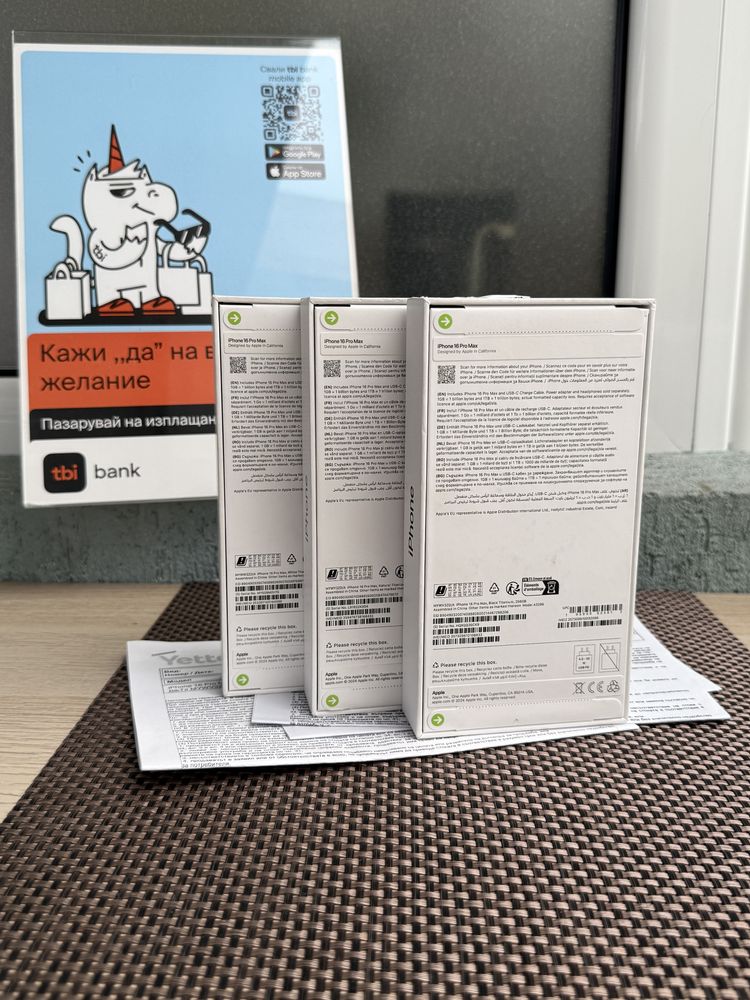 НОВ!36М ГАР /ЛИЗИНГ/ iPhone 16 Pro Max 256Gb White Black Natural Titan