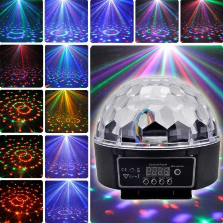 Диско-шар LED RGB Magic Ball Light светодиодный с MP3-плеером и ПДУ