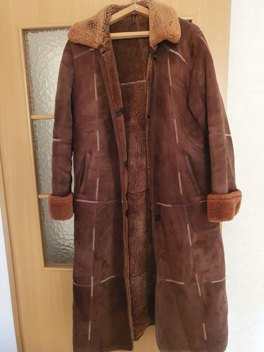 Дубленка б/у коричневая