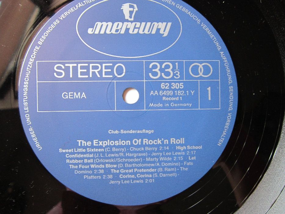 vinil rar Chuck Berry, Jerry Lee Lewis  Explosion Of Rock'N Roll 1975