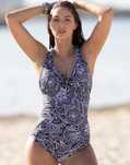 НОВ Pour Moi Hot Spots Control Swimsuit дамски цял бански - р.S