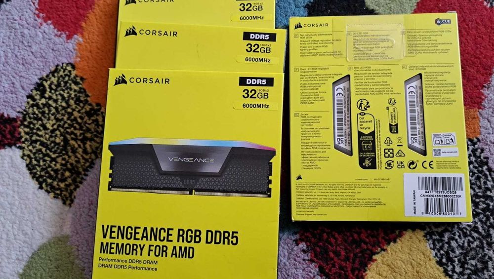 Memorie Corsair Vengeance RGB 32GB DDR5 6000MHz CL30 Dual Channel