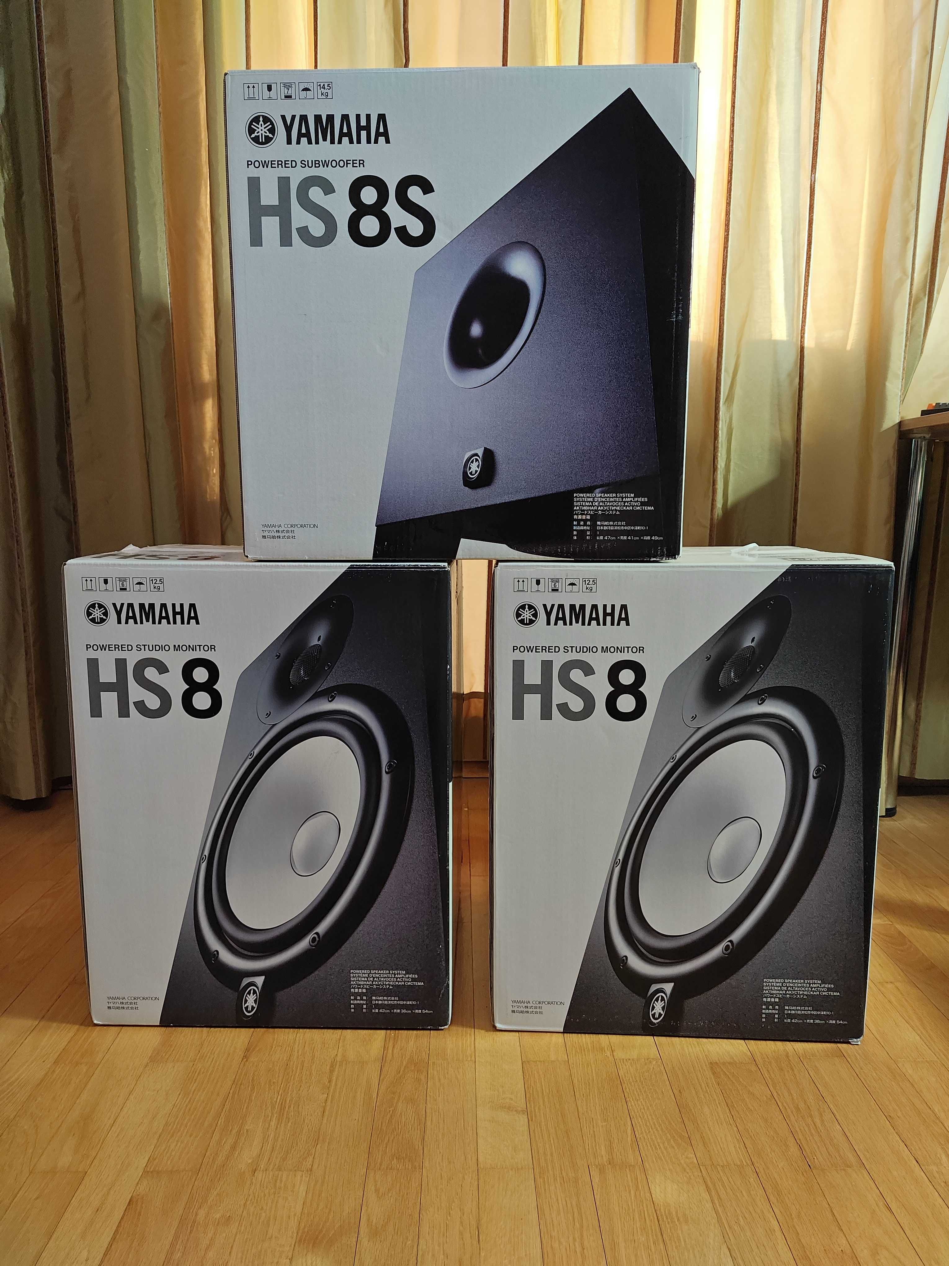 Комплект студийни монитори Yamaha HS8 и субуфер HS8S