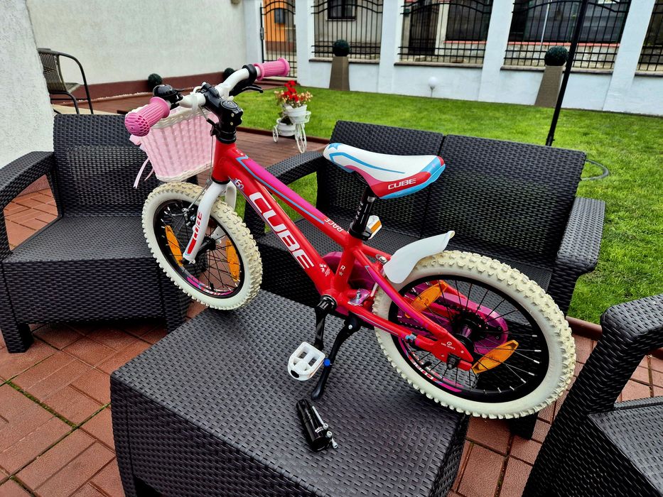 Bicicleta CUBE copii 160r fetițe~Aluminiu~roti 16 inch~Impecabila