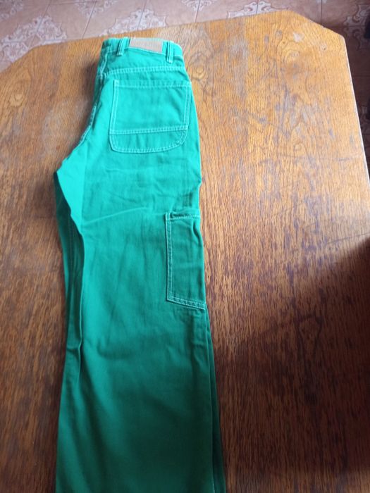 Blugi verzi eleganți Nr 36 Bershka