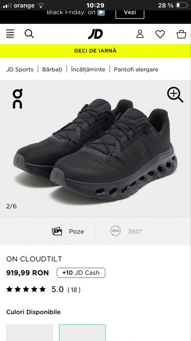 ON Cloudtilt Eclipse Black