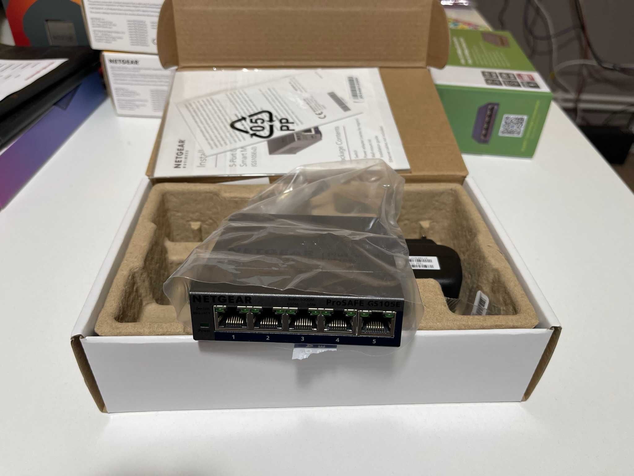 NETGEAR 5 port Smart Managed Switch, Model GS105 GE