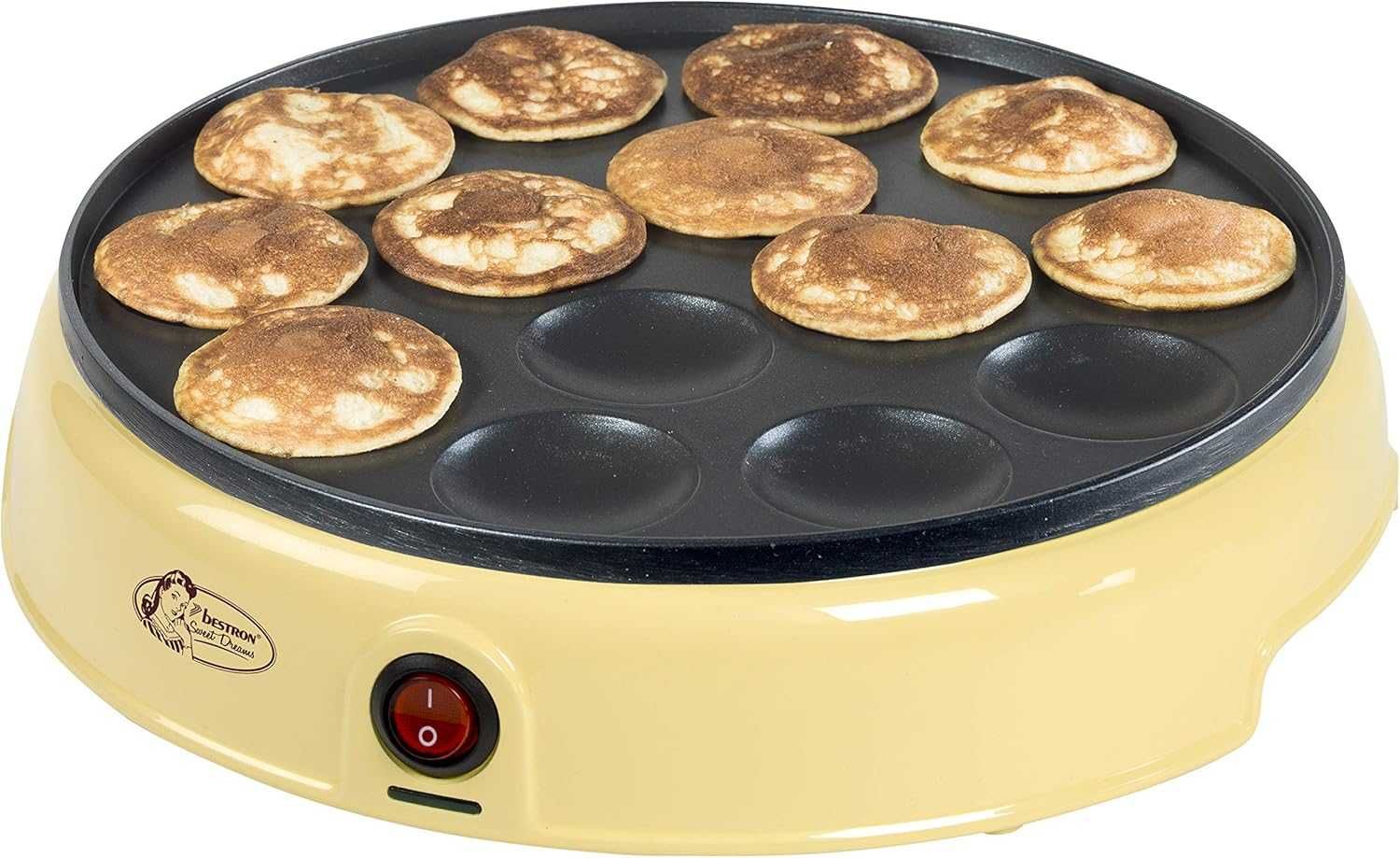 Уред за мини палачинки Bestron Poffertjes, 800W, Незалепващо покритие