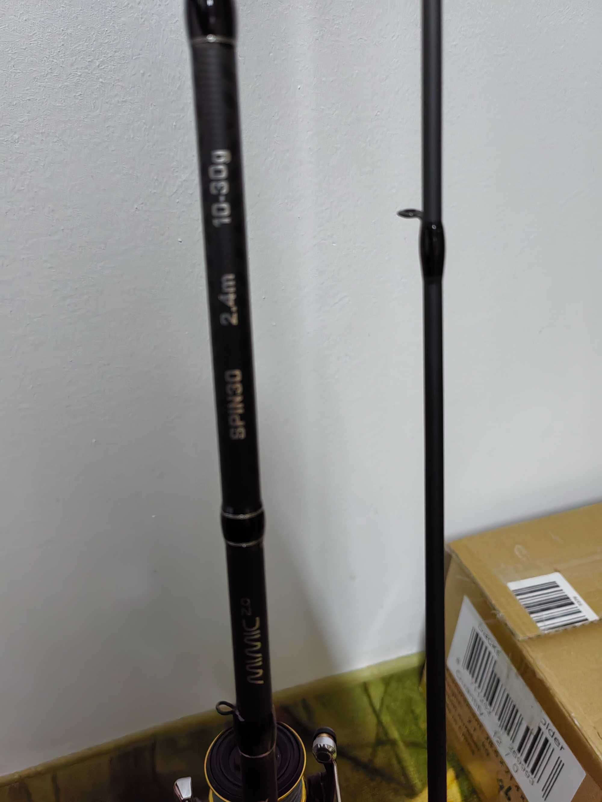 Джиг пръчка SPRO с макара SHIMANO SAHARA 3000C + силиконови рибки