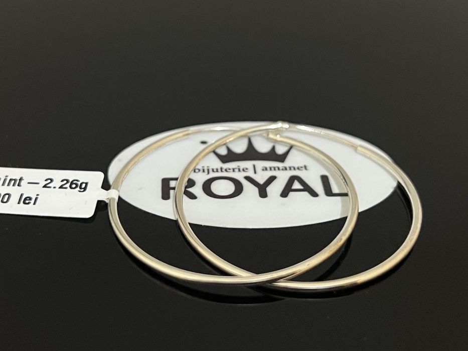 Bijuteria Royal CB : Cercei dama argint 2,26gr 3,5cm