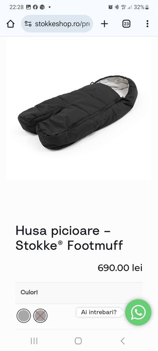 Footmuff/ husa de iarnă  Stokke , model Nou!