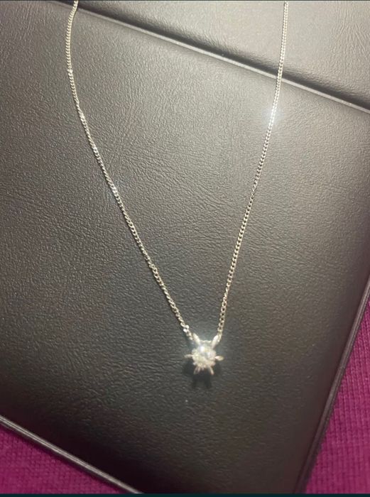 Lanț din platina cu diamant natural