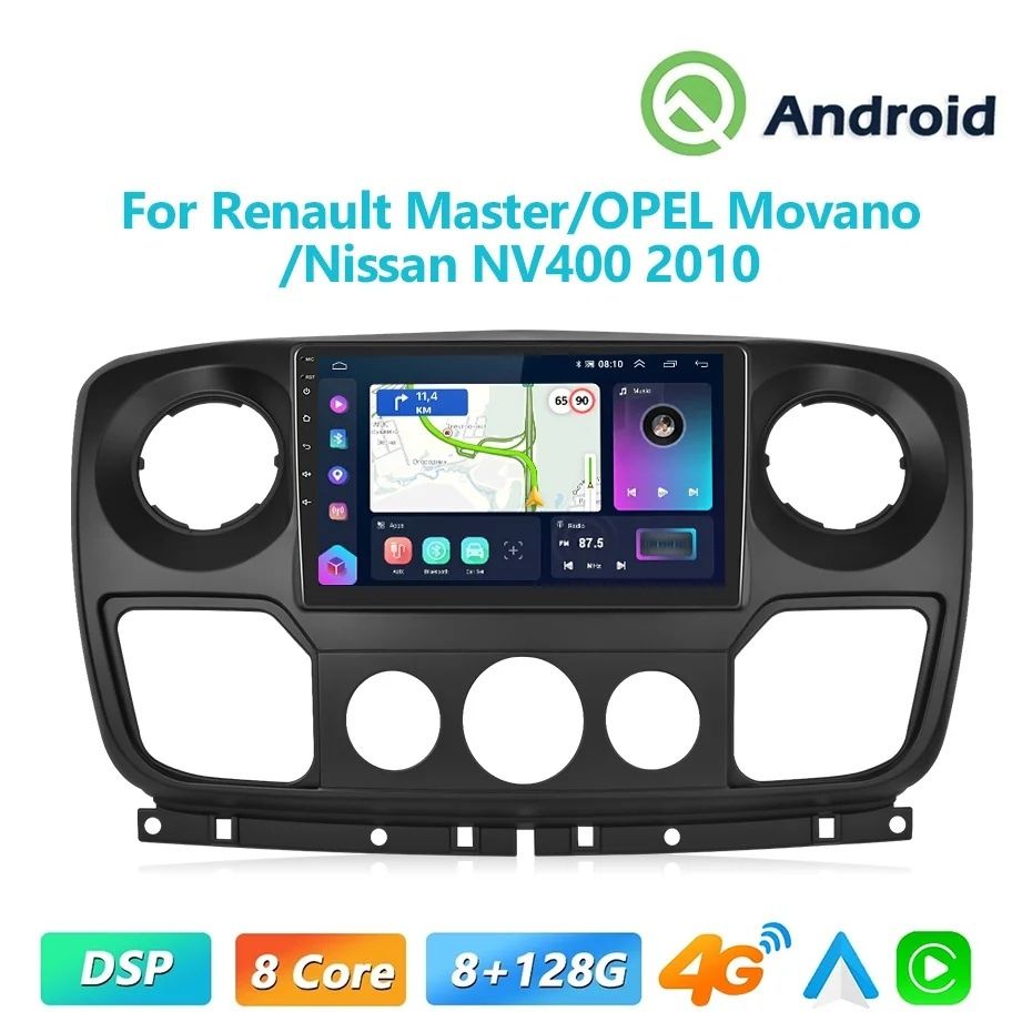 Navigatie Android Renault Master Opel Movano Waze YouTube GPS BT