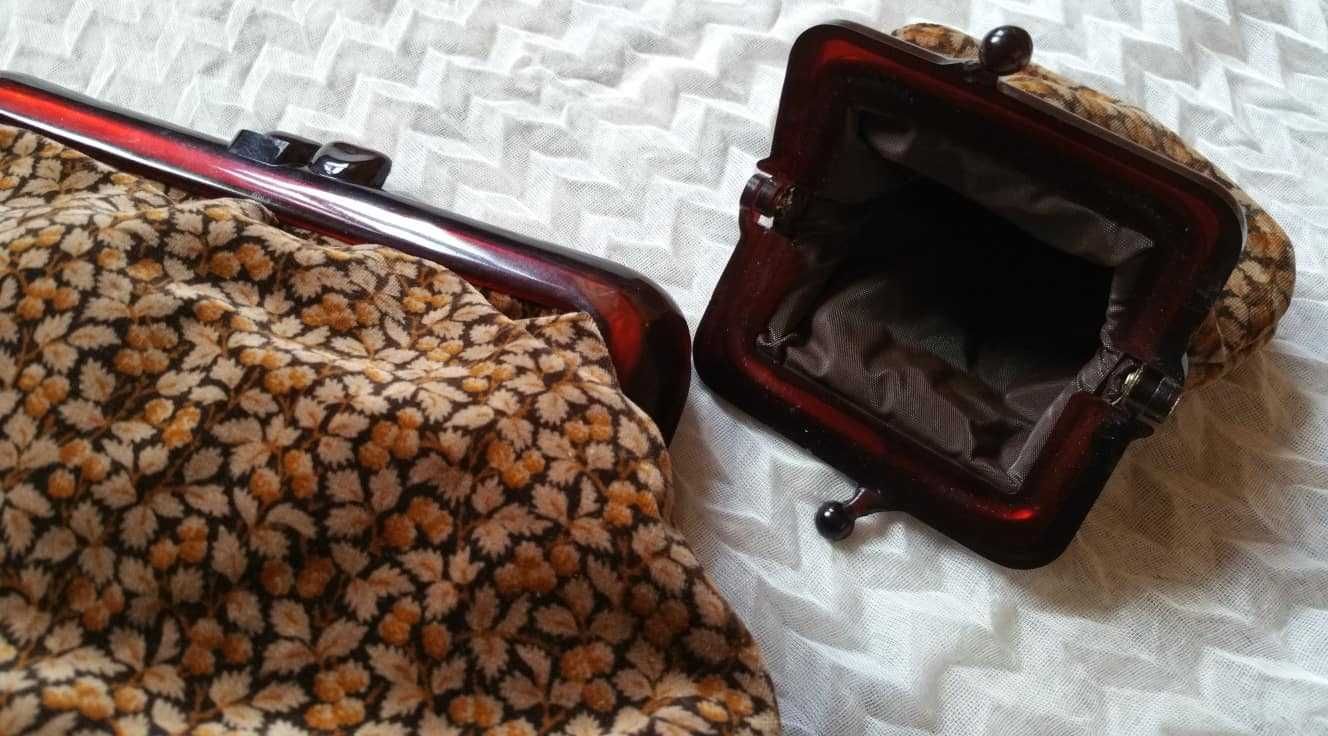 Set vintage clutch poseta cu portmoneu