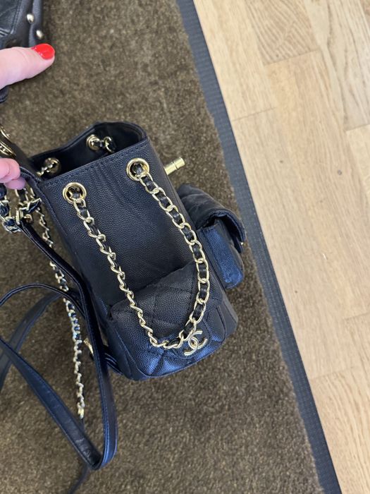 Ghiozdan Negru Chanel Elegant