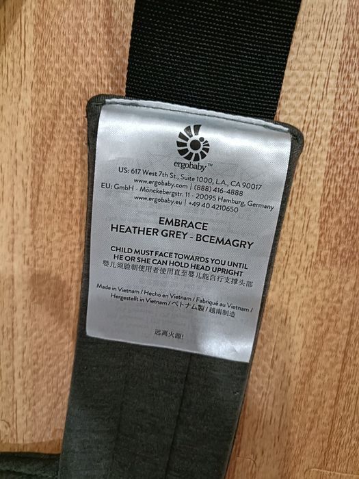 Ergobaby Embrace Cotton – marsupiu ergonomic, stare fo
