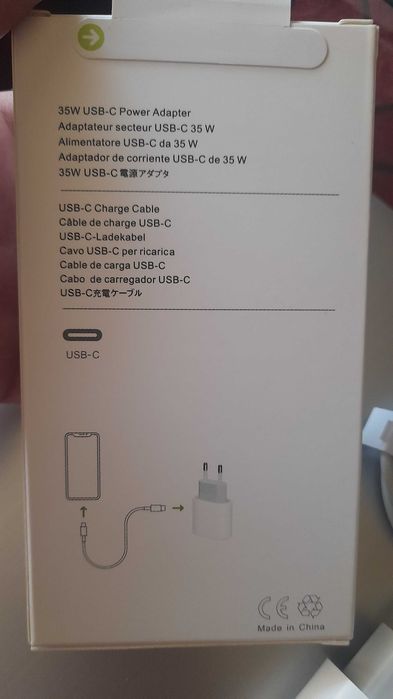 set incarcator 35w fast  iPhone 15 16 17 adaptor priza+cablu incarcare