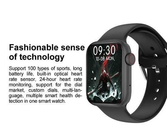 Смарт часовник HX68+ Спортна фитнес гривна блутут Apple Smart iWatch