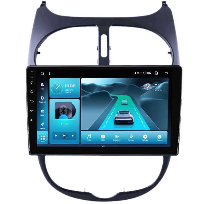 Navigatie Peugeot 206,  9 Inch, 4GB RAM/64GB ROM