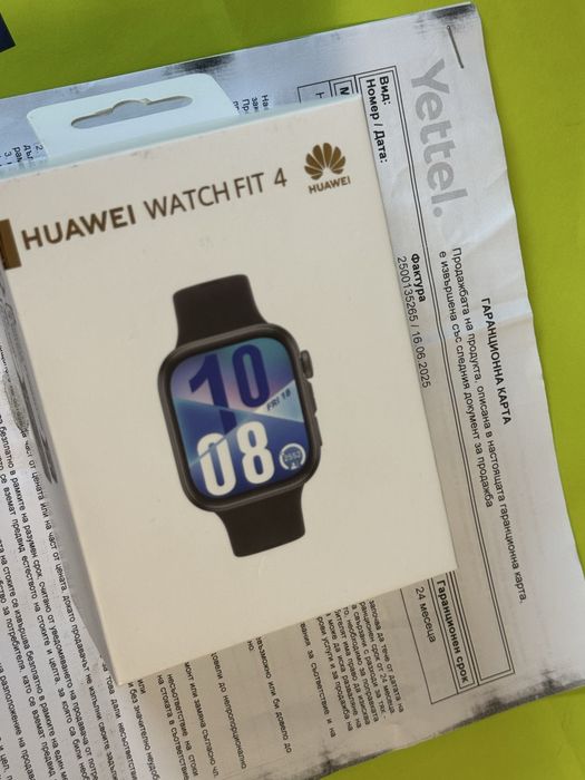КАТО НОВ Huawei Watch Fit 4 Yettel Гаранция 2027 Black