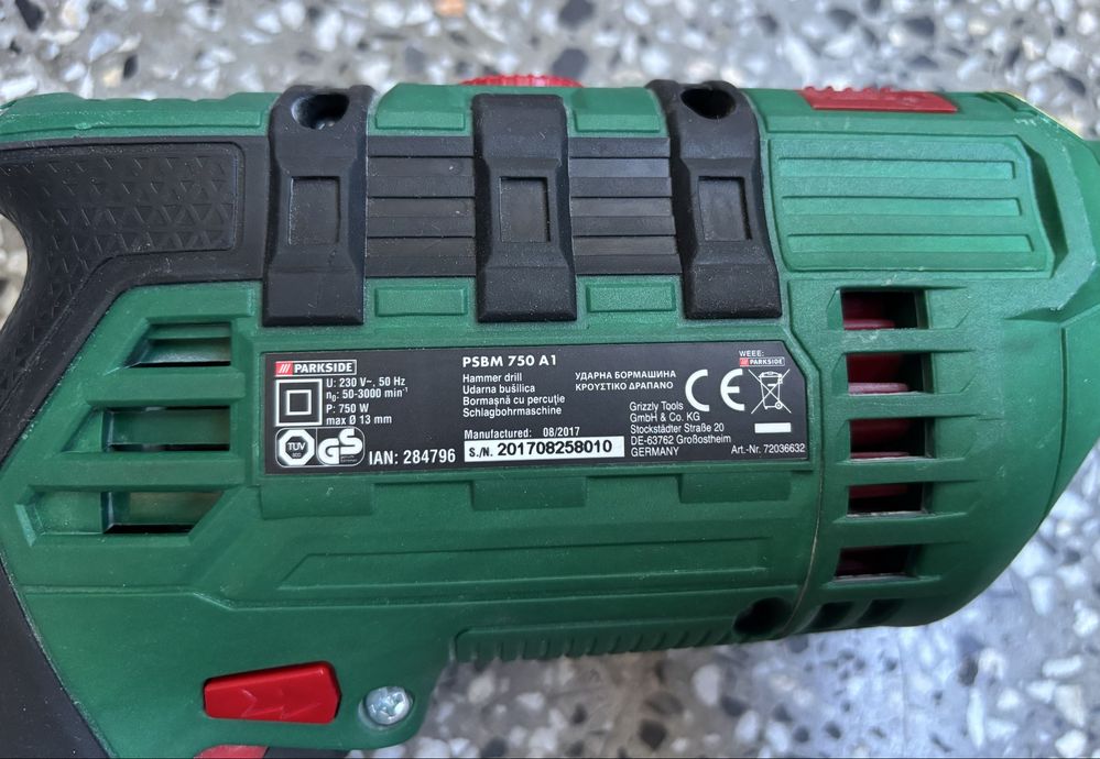 Продавам ударна бормашина Parkside PSBM 750 A1